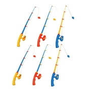 VSFAOV 6 Durable Fishing Rods Educational Learning Fishing Game Toys For Kids 3+ Years 3 Colors Telescoping Ocean Rods For Kids Adults Baby Baths